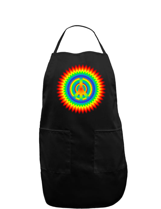 Psychedelic Peace Dark Adult Apron-Bib Apron-TooLoud-Black-One-Size-Davson Sales