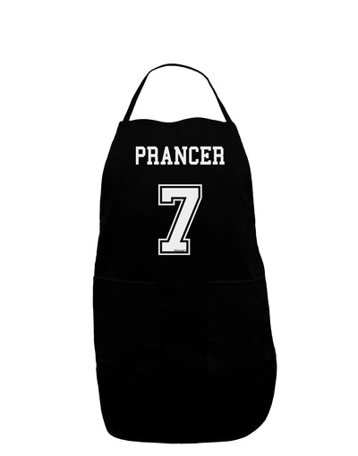 Reindeer Jersey - Prancer 7 Dark Adult Apron-Bib Apron-TooLoud-Black-One-Size-Davson Sales