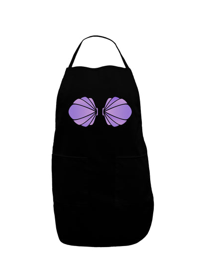 Easy Mermaid Costume Purple Shells - Halloween Dark Adult Apron-Bib Apron-TooLoud-Black-One-Size-Davson Sales