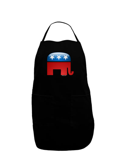 Republican Bubble Symbol Dark Adult Apron-Bib Apron-TooLoud-Black-One-Size-Davson Sales