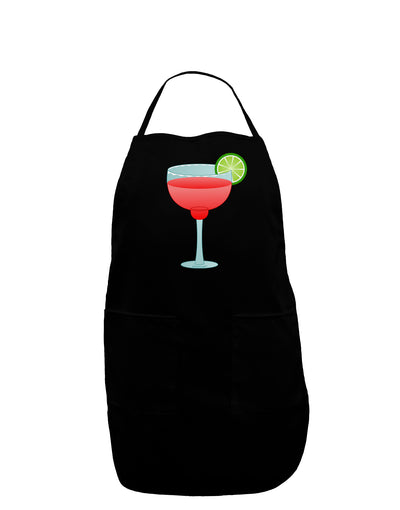 Red Margarita with Lime - Cinco de Mayo Dark Adult Apron by TooLoud-Bib Apron-TooLoud-Black-One-Size-Davson Sales