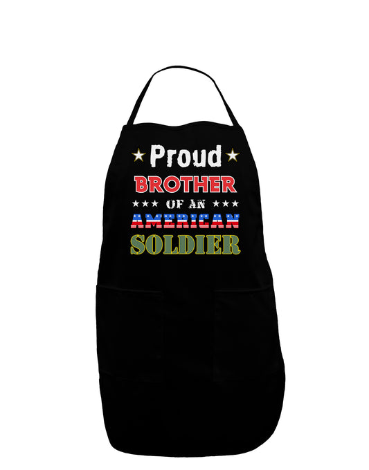 Proud Brother of an American Soldier Dark Adult Apron-Bib Apron-TooLoud-Black-One-Size-Davson Sales