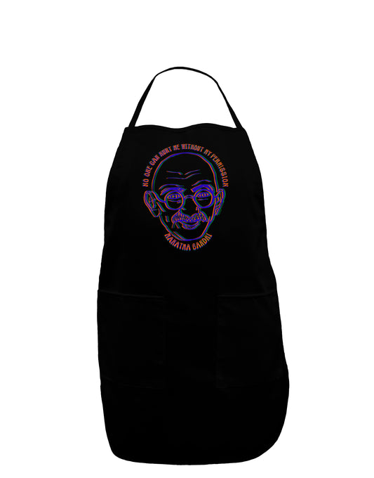 TooLoud No one can hurt me without my permission Ghandi Dark Plus Size Dark Apron-Bib Apron-TooLoud-Black-Plus-Size-Davson Sales