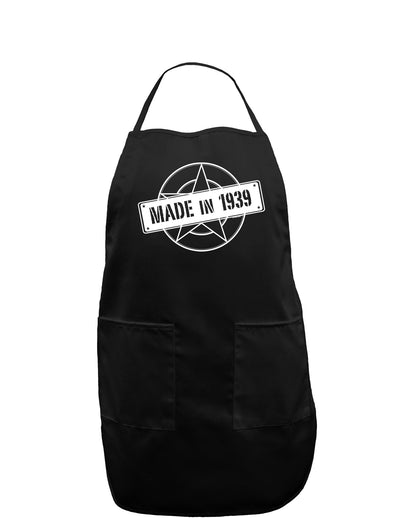 81st Birthday Made in 1939 Dark Adult Apron-Bib Apron-TooLoud-Black-One-Size-Davson Sales