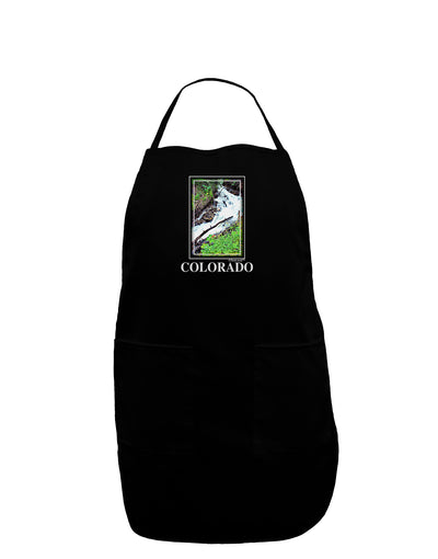 Colorado White River Text Dark Adult Apron-Bib Apron-TooLoud-Black-One-Size-Davson Sales