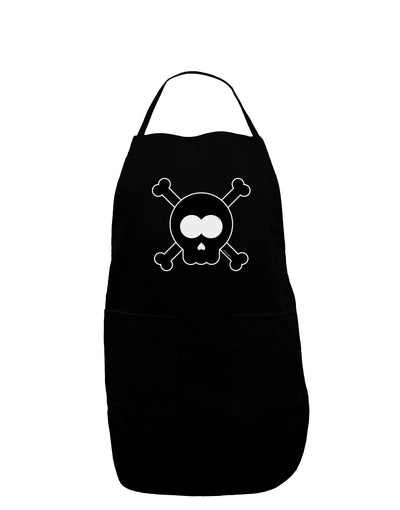 Black Skull and Crossbones Dark Adult Apron-Bib Apron-TooLoud-Black-One-Size-Davson Sales