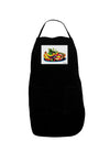 TooLoud Watercolor Fruit Bowl 3 Plus Size Apron-Bib Apron-TooLoud-Black-Plus-Size-Davson Sales