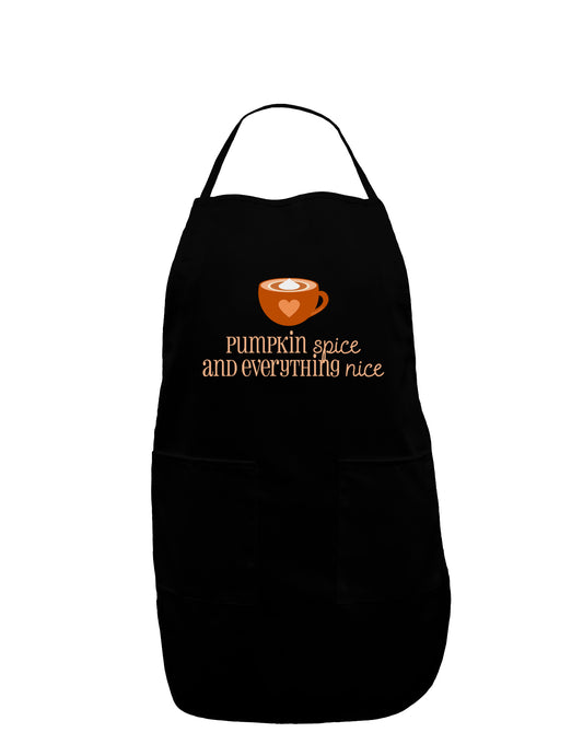 Pumpkin Spice and Everything Nice Dark Adult Apron-Bib Apron-TooLoud-Black-One-Size-Davson Sales