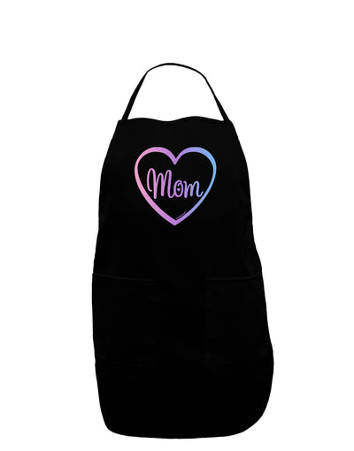 Mom Heart Design - Gradient Colors Dark Adult Apron by TooLoud-Bib Apron-TooLoud-Black-One-Size-Davson Sales