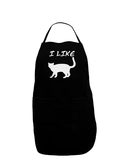 I Like Cat Silhouette Design Dark Adult Apron by TooLoud-Bib Apron-TooLoud-Black-One-Size-Davson Sales