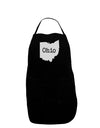 Ohio - United States Shape Dark Adult Apron by TooLoud-Bib Apron-TooLoud-Black-One-Size-Davson Sales