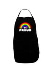 TooLoud Rainbow - Be Proud Gay Pride Dark Adult Apron-Bib Apron-TooLoud-Black-One-Size-Davson Sales