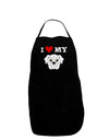 I Heart My - Cute Bulldog - White Dark Adult Apron by TooLoud-Bib Apron-TooLoud-Black-One-Size-Davson Sales