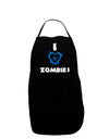 I Heart Zombies - Bio Hazard Heart Blue Dark Adult Apron-Bib Apron-TooLoud-Black-One-Size-Davson Sales