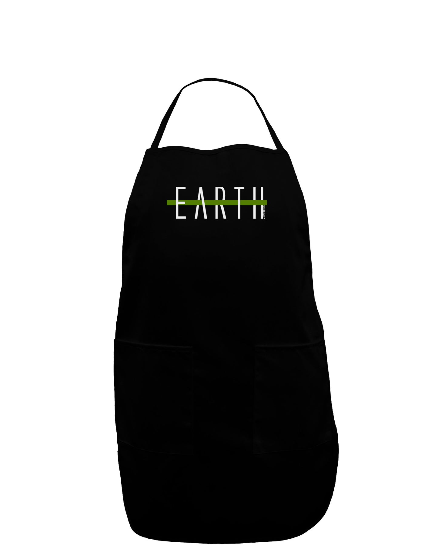 Planet Earth Text Only Dark Adult Apron-Bib Apron-TooLoud-Black-One-Size-Davson Sales