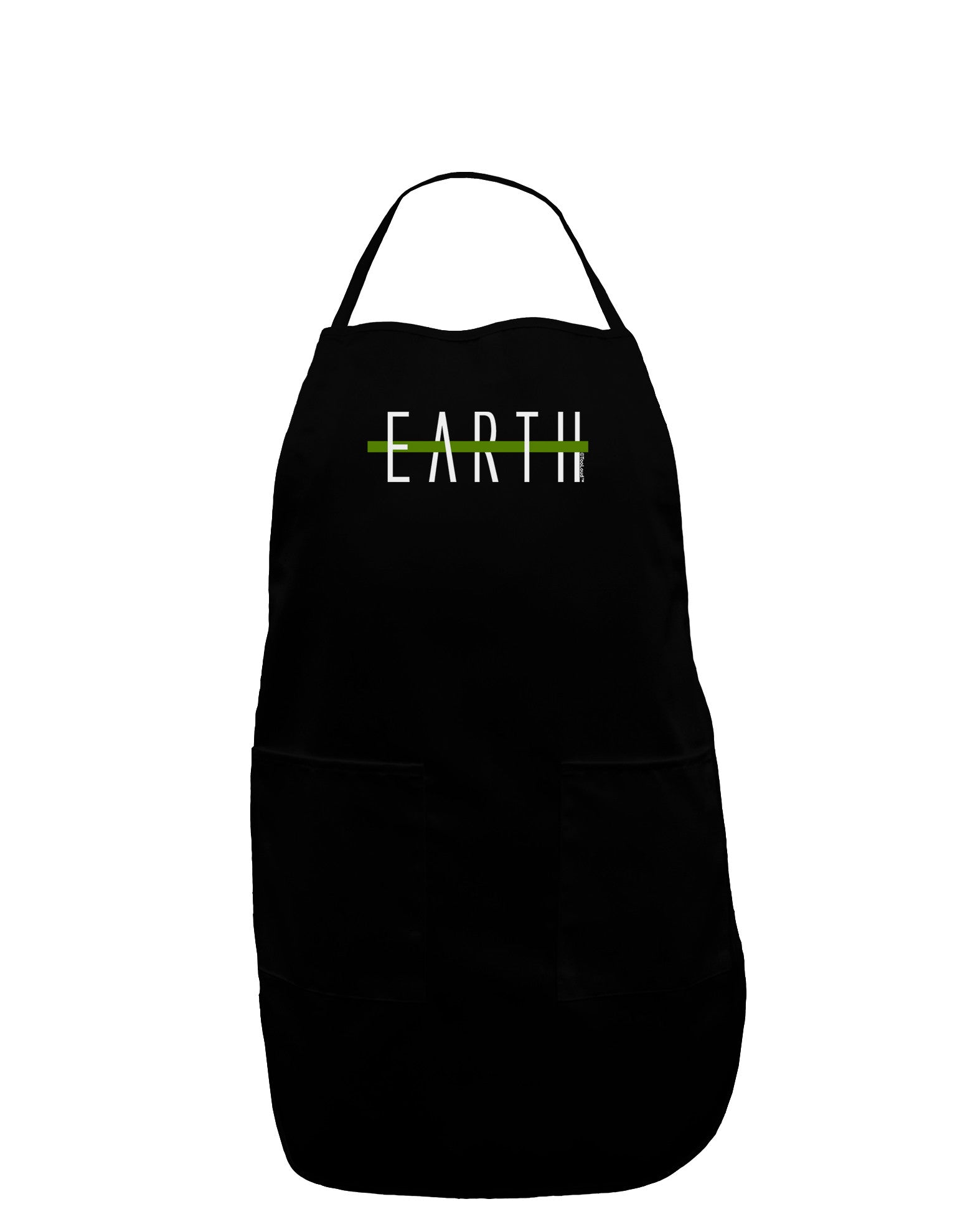 Planet Earth Text Only Dark Adult Apron-Bib Apron-TooLoud-Black-One-Size-Davson Sales