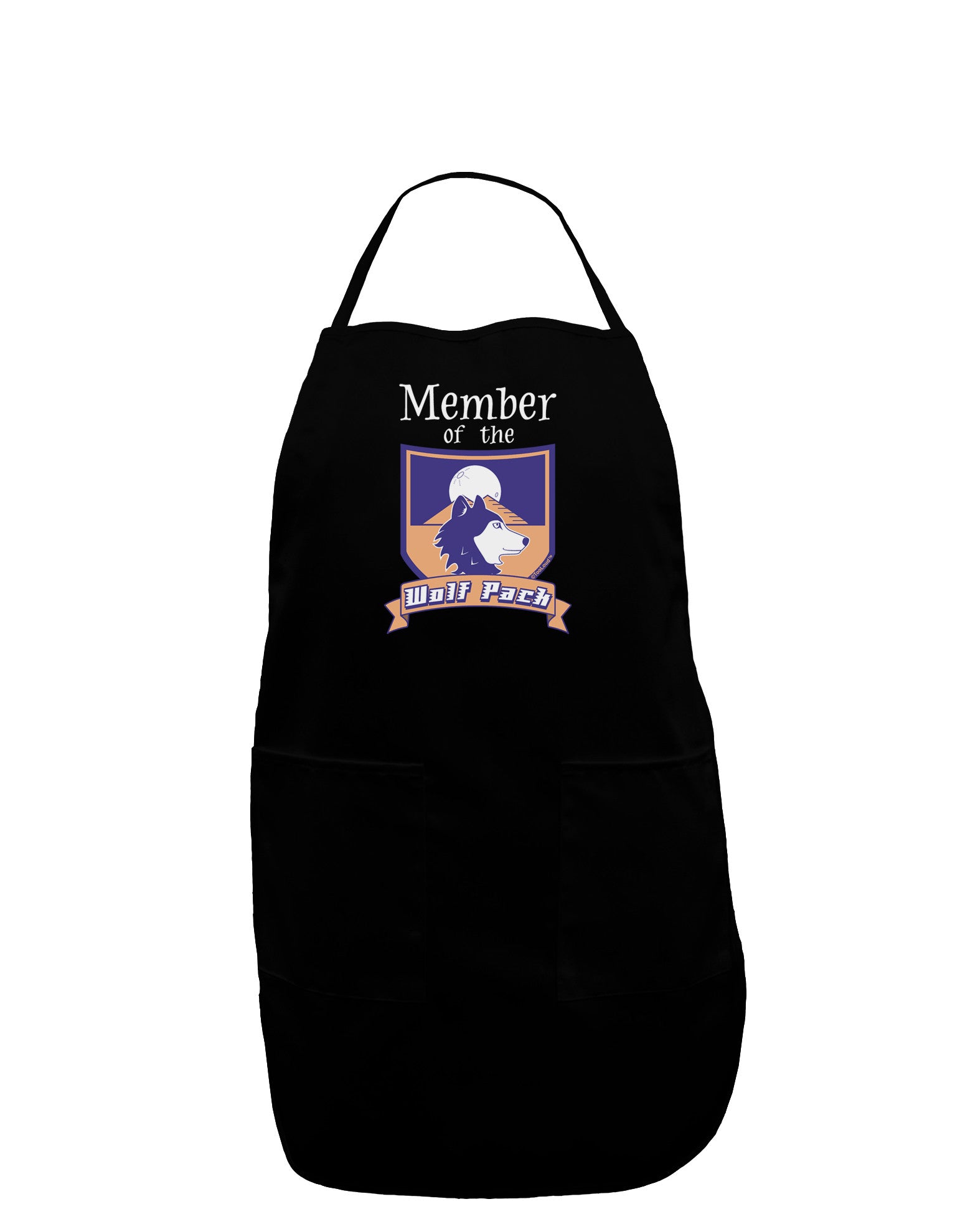 Member of the Wolf Pack Dark Adult Apron-Bib Apron-TooLoud-Black-One-Size-Davson Sales