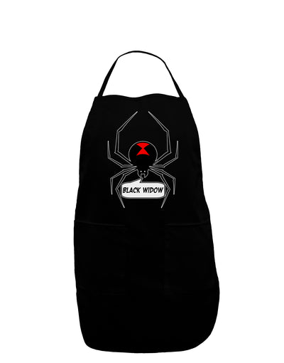 Black Widow Spider Design - Text Dark Adult Apron-Bib Apron-TooLoud-Black-One-Size-Davson Sales