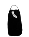 California - United States Shape Dark Adult Apron by TooLoud-Bib Apron-TooLoud-Black-One-Size-Davson Sales