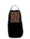 Christmas Red and Green Houndstooth Dark Adult Apron-Bib Apron-TooLoud-Black-One-Size-Davson Sales