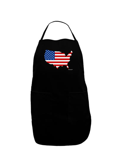 United States Cutout - American Flag Design Dark Adult Apron by TooLoud-Bib Apron-TooLoud-Black-One-Size-Davson Sales