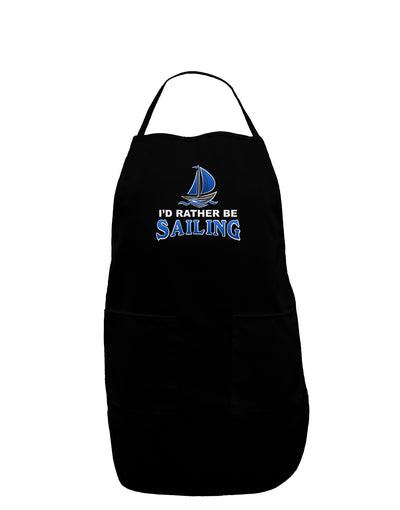 I'd Rather Be Sailing Dark Adult Apron-Bib Apron-TooLoud-Black-One-Size-Davson Sales