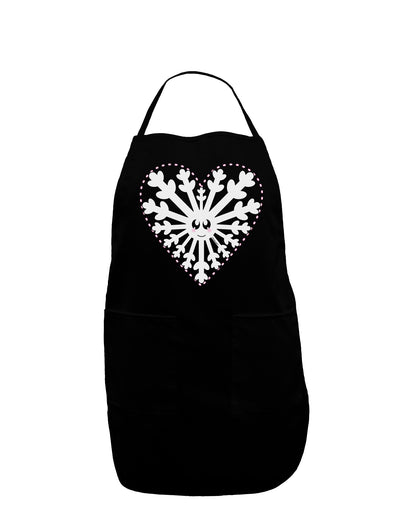 Heart Snowflake Christmas Dark Adult Apron-Bib Apron-TooLoud-Black-One-Size-Davson Sales