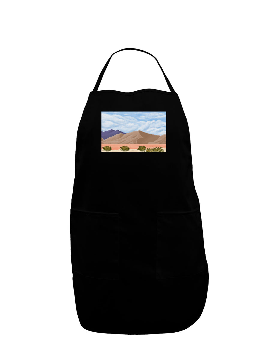 Pixel Landscape - Desert Plus Size Apron-Bib Apron-TooLoud-Black-Plus-Size-Davson Sales