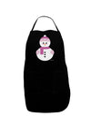 Cute Girl Snowman - Christmas Dark Adult Apron by TooLoud-Bib Apron-TooLoud-Black-One-Size-Davson Sales