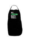 All Green Everything Distressed Dark Adult Apron-Bib Apron-TooLoud-Black-One-Size-Davson Sales