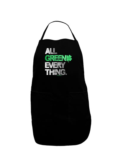 All Green Everything Distressed Dark Adult Apron-Bib Apron-TooLoud-Black-One-Size-Davson Sales