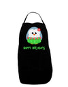 Happy Huladays Christmas Penguin - Red and Green Dark Adult Apron-Bib Apron-TooLoud-Black-One-Size-Davson Sales