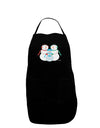 Cute Snowman Family with Boy Dark Adult Apron by TooLoud-Bib Apron-TooLoud-Black-One-Size-Davson Sales