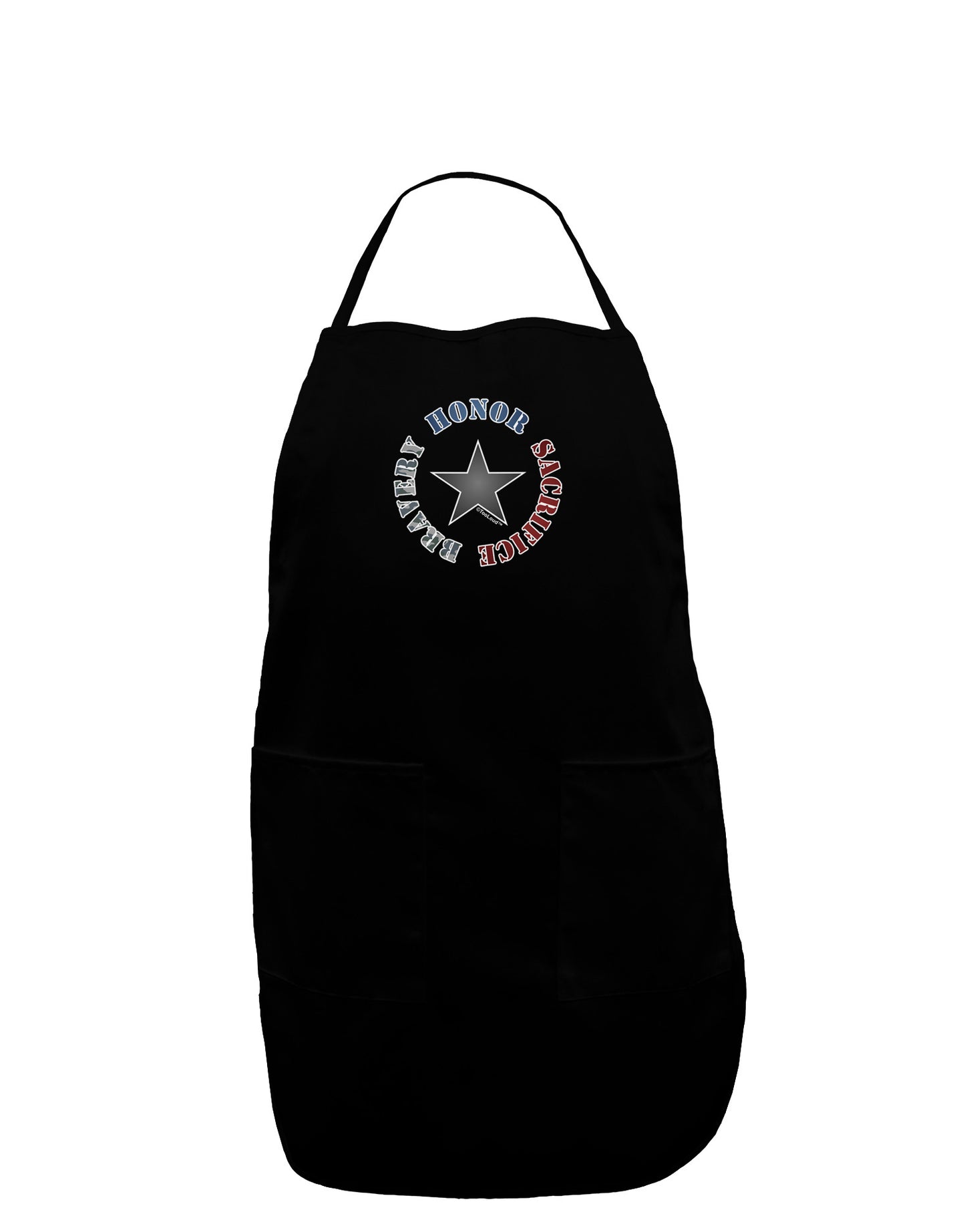 Honor Sacrifice Bravery Plus Size Dark Apron by TooLoud-Bib Apron-TooLoud-Black-Plus-Size-Davson Sales
