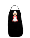 Cute Mrs Santa Claus Christmas Dark Adult Apron-Bib Apron-TooLoud-Black-One-Size-Davson Sales