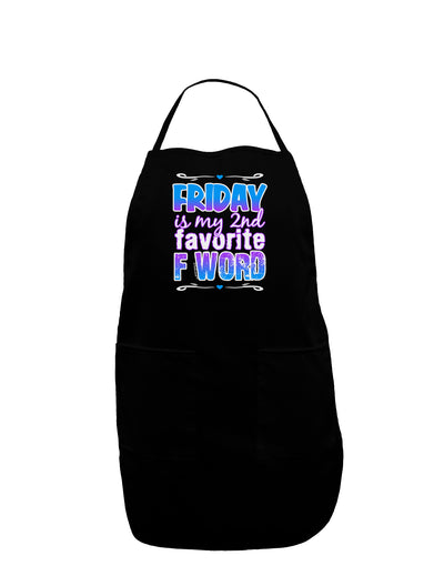 Friday - 2nd Favorite F Word Dark Adult Apron-Bib Apron-TooLoud-Black-One-Size-Davson Sales