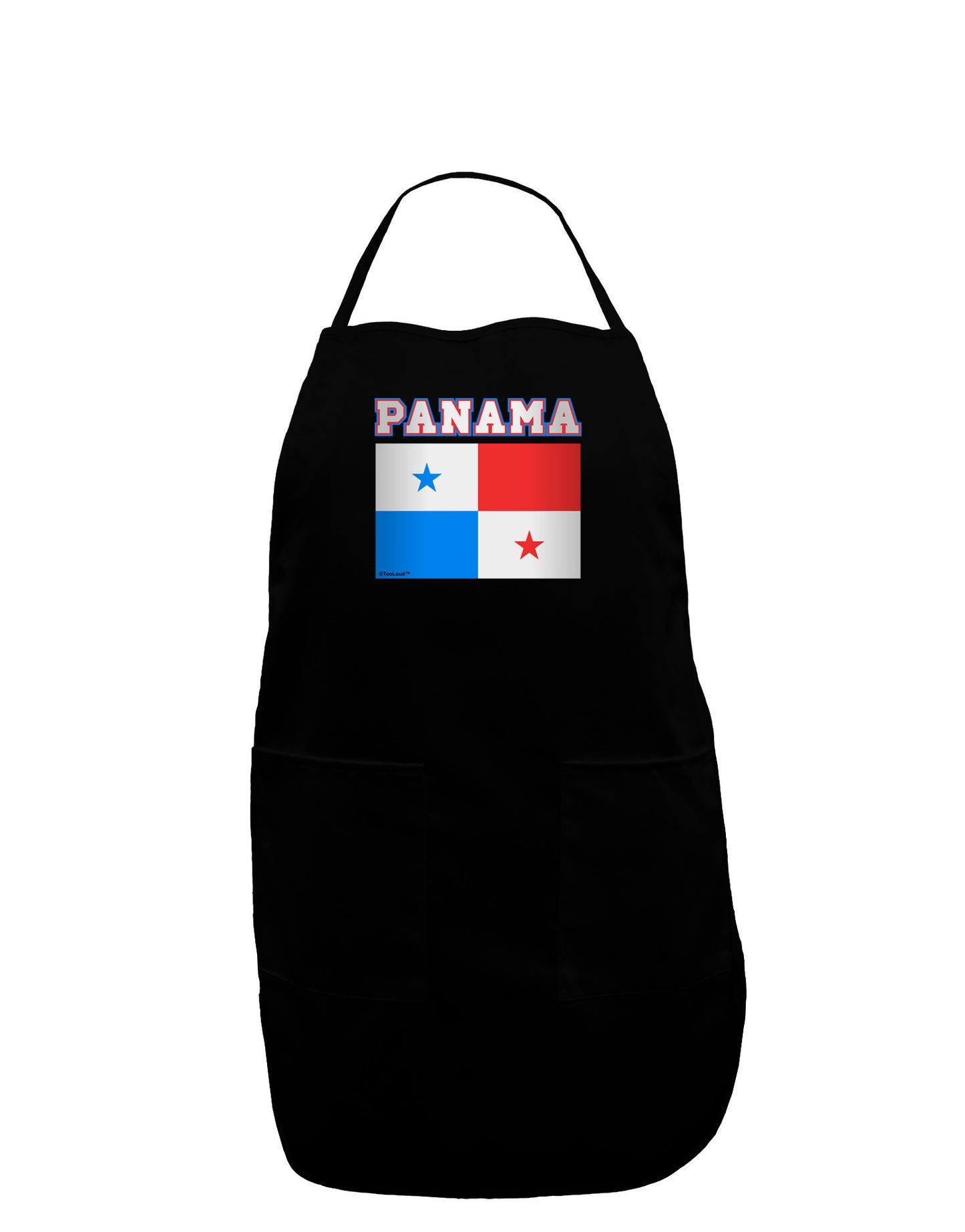 Panama Flag Dark Dark Adult Apron-Bib Apron-TooLoud-Black-One-Size-Davson Sales
