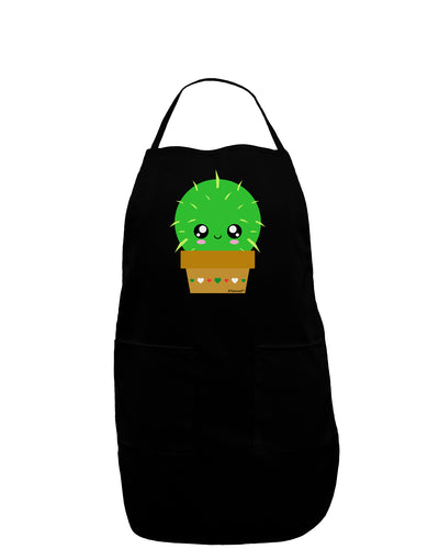 Cute Cactus Design Dark Adult Apron by TooLoud-Bib Apron-TooLoud-Black-One-Size-Davson Sales