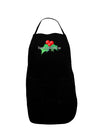 Holly Seasons Greetings Text Dark Adult Apron by TooLoud-Bib Apron-TooLoud-Black-One-Size-Davson Sales