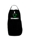 I Heart Zombies - Bloody Heart Green Dark Adult Apron-Bib Apron-TooLoud-Black-One-Size-Davson Sales