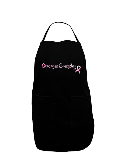 Stronger Everyday Breast Cancer Awareness Ribbon Dark Adult Apron-Bib Apron-TooLoud-Black-One-Size-Davson Sales