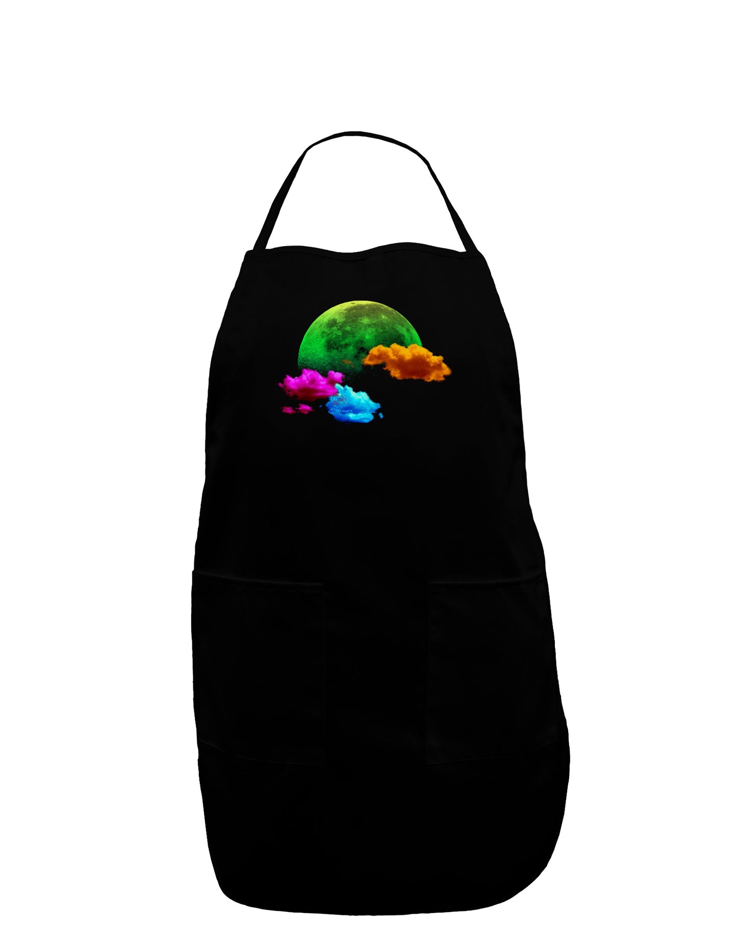 Moon Dream Hallucination Dark Adult Apron-Bib Apron-TooLoud-Black-One-Size-Davson Sales