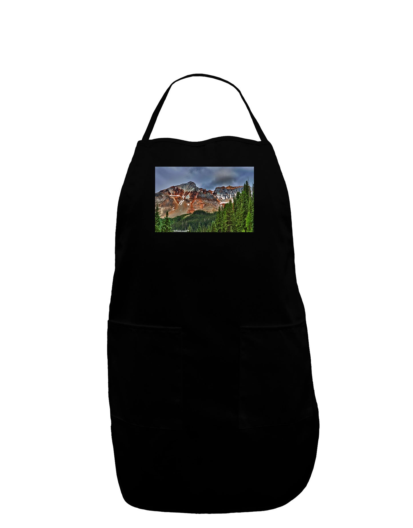 Colorado Mountains Forrest Plus Size Apron-Bib Apron-TooLoud-Black-Plus-Size-Davson Sales