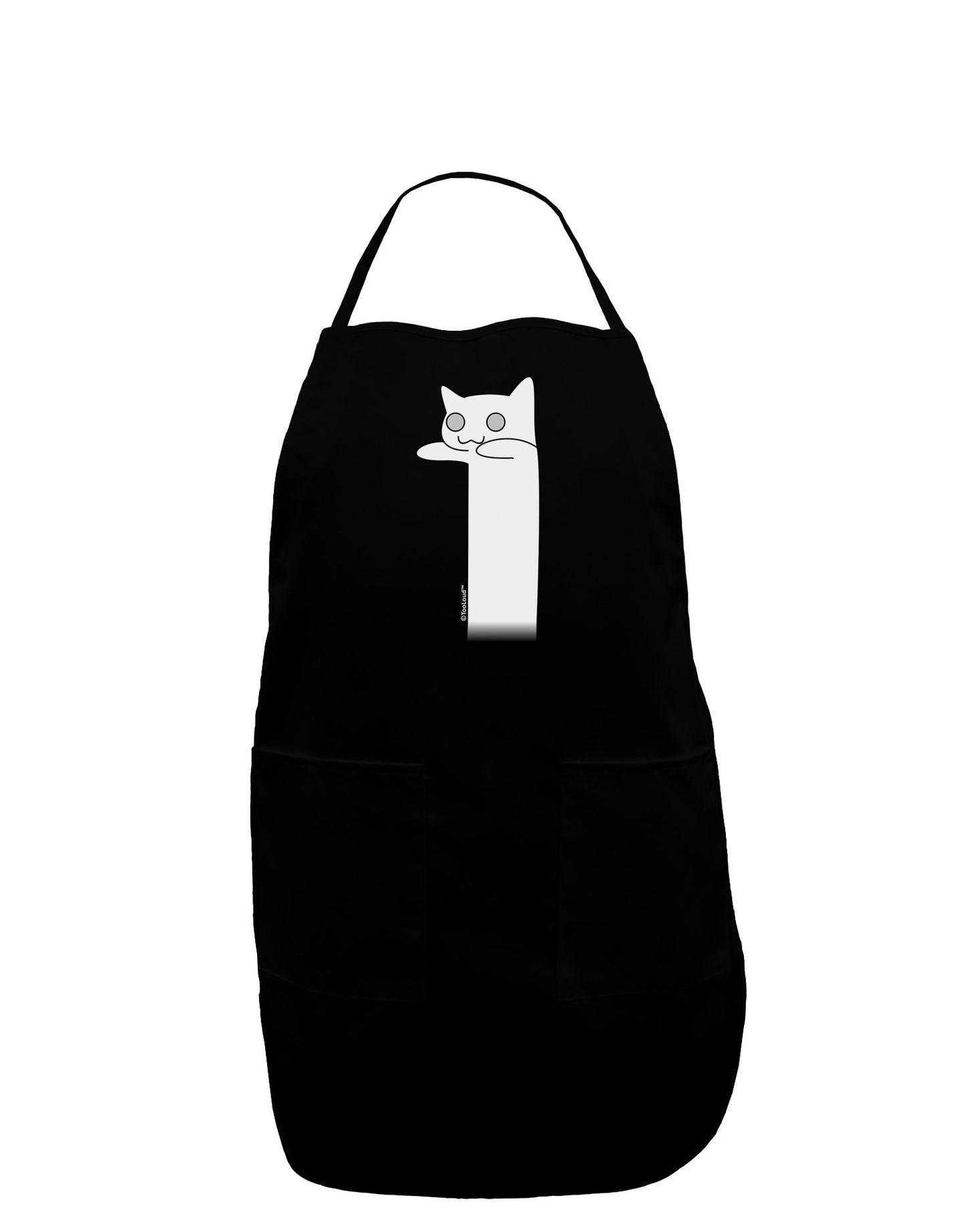 Longcat - Internet Humor Dark Adult Apron by TooLoud-Bib Apron-TooLoud-Black-One-Size-Davson Sales