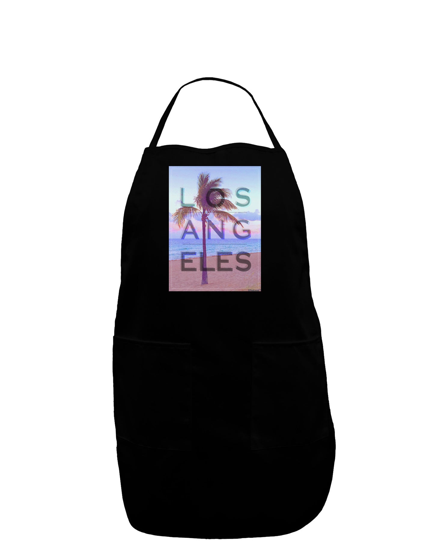 Los Angeles Beach Filter Dark Adult Apron-Bib Apron-TooLoud-Black-One-Size-Davson Sales