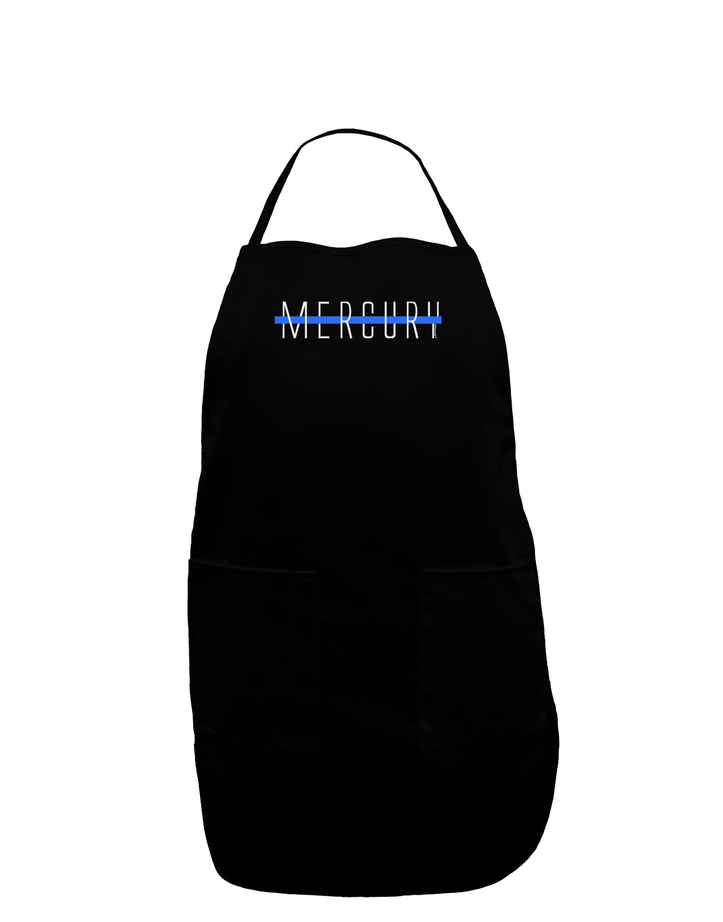 Planet Mercury Text Only Dark Adult Apron-Bib Apron-TooLoud-Black-One-Size-Davson Sales