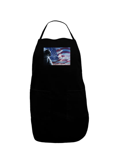 All American Cat Dark Adult Apron by TooLoud-Bib Apron-TooLoud-Black-One-Size-Davson Sales