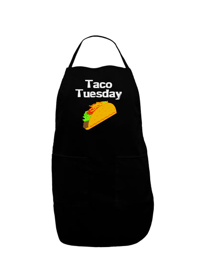 Taco Tuesday Design Dark Adult Apron by TooLoud-Bib Apron-TooLoud-Black-One-Size-Davson Sales