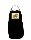 Lion Watercolor 1 Text Dark Adult Apron-Bib Apron-TooLoud-Black-One-Size-Davson Sales