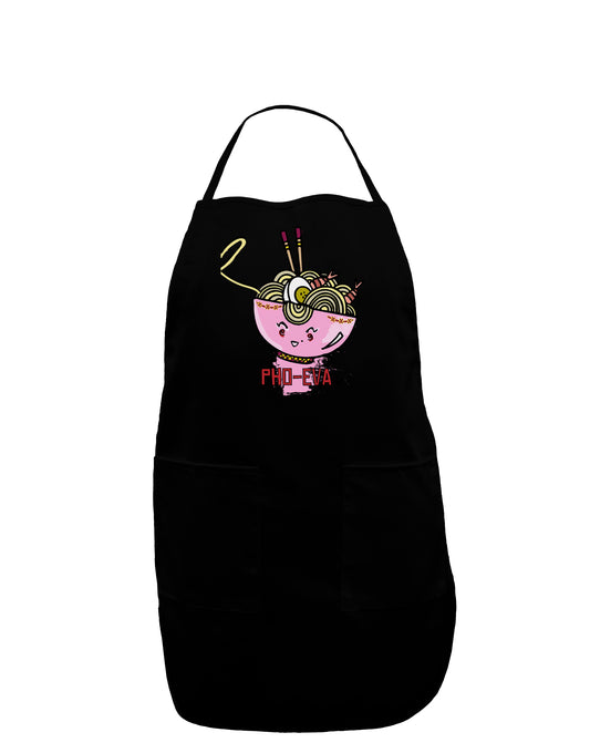 TooLoud Matching Pho Eva Pink Pho Bowl Dark Adult Apron-Bib Apron-TooLoud-Black-One-Size-Davson Sales